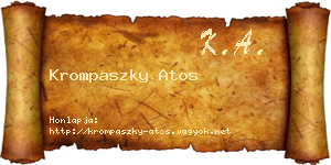 Krompaszky Atos névjegykártya